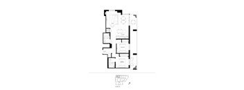 A black and white image of a floor plan for a house.