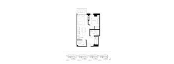 A black and white image of a floor plan for a house with seven levels.