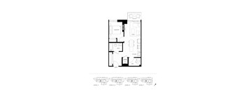 A black and white image of a floor plan for a house with seven levels.