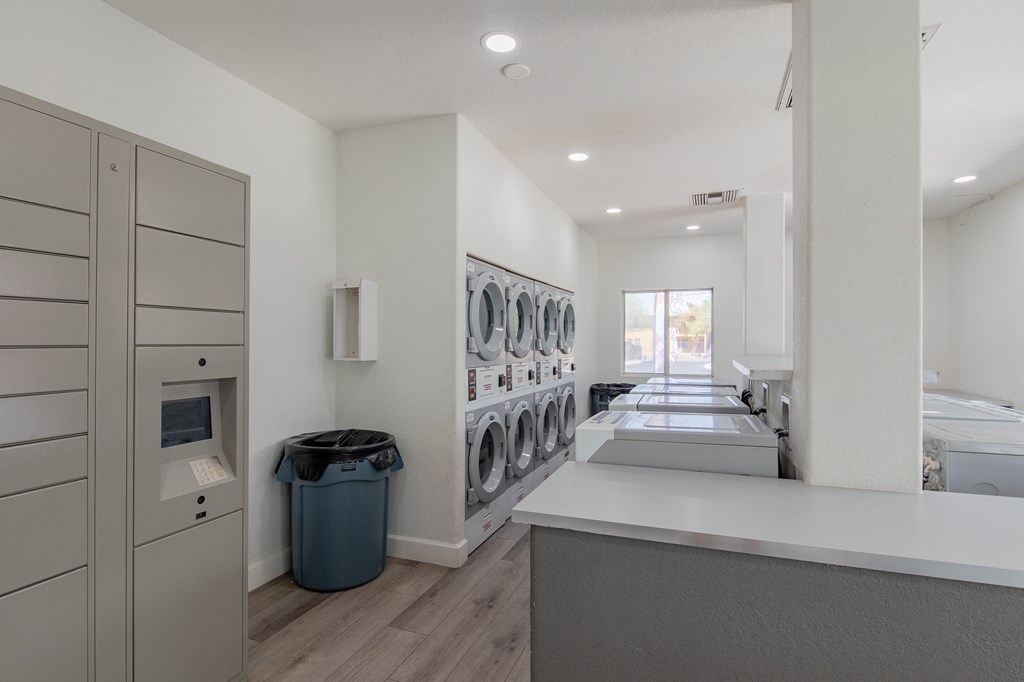 a washer and dryer in a laundry room