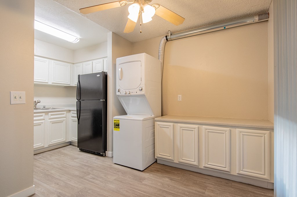 a utility room with a washer and dryer