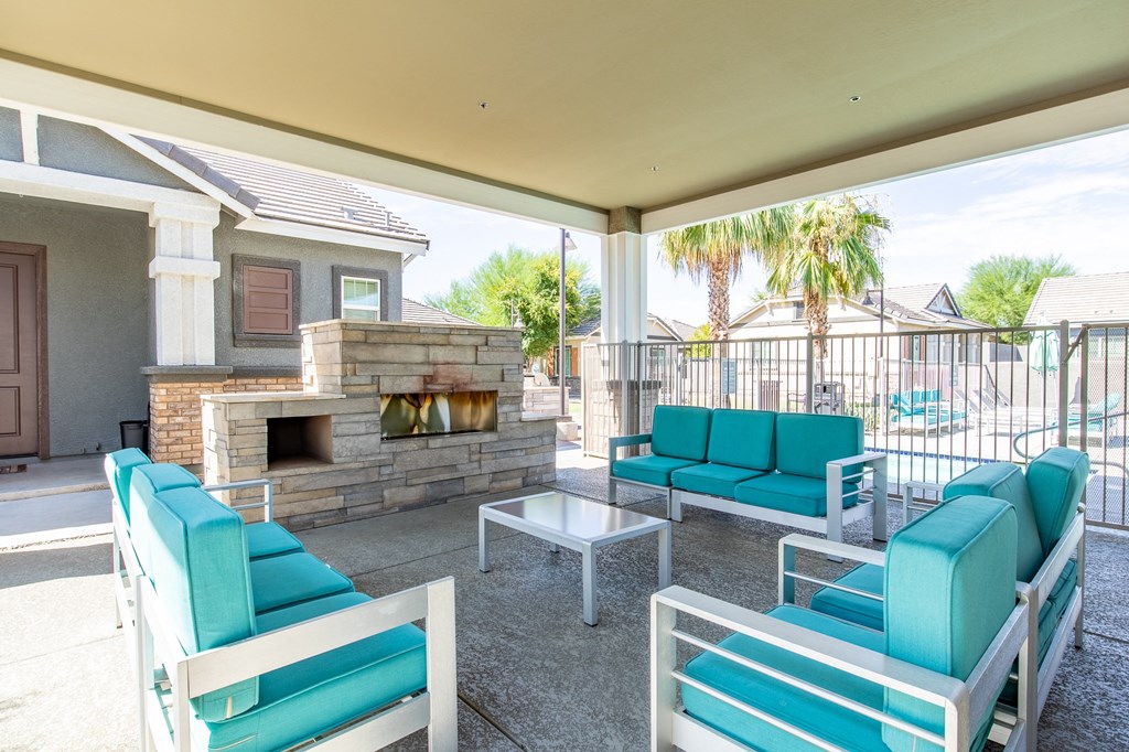 the preserve at ballantyne commons living room with couches and a fireplace