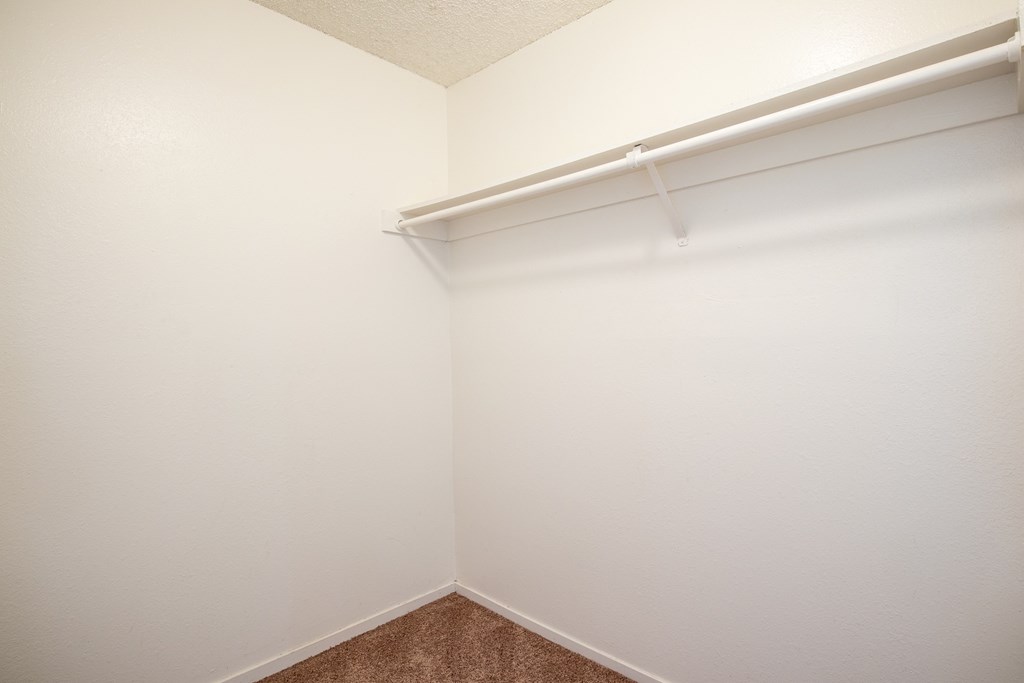 our apartments have a spacious bedroom with a walk in closet