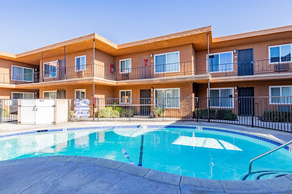 the swimming pool at our apartments