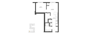 a floor plan of a house with a loft and a patio
