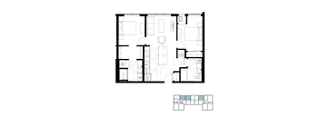 A floor plan of a house with labeled rooms and a separate section for a garage.