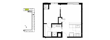 a floor plan and a elevation of a house