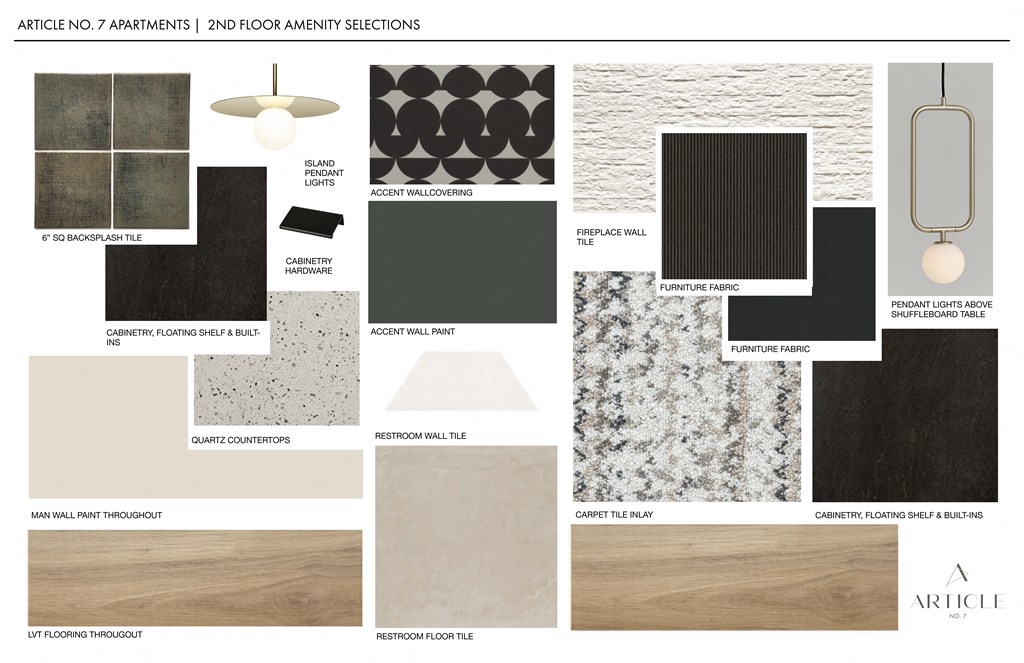 a design board with a variety of different tiles and floors
