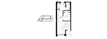 a floor plan and a schematic of a building