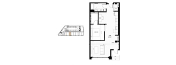 floor plan of upper and lower floors of the modern home
