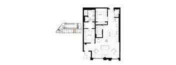 floor plan of the first floor of the house