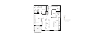 A black and white image of a two-level house floor plan.
