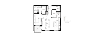 A black and white image of a floor plan for a house.