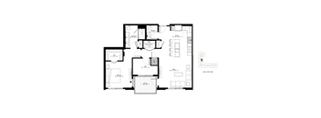 A black and white image of a two-level house floor plan.
