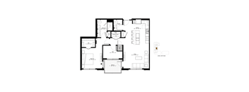 A black and white floor plan of a house with labeled rooms.