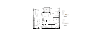 A black and white floor plan of a two-level home with labeled rooms.
