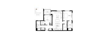 A black and white image of a two-story house floor plan.