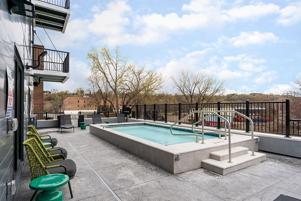 the swimming pool at our apartments
