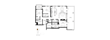 A detailed black and white floor plan of a two-story house with labeled rooms and dimensions.