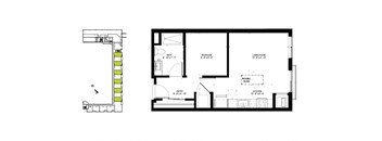 a floor plan of a house that is outlined in black and white