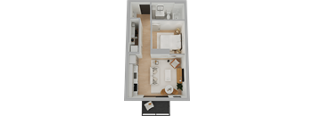 a sq. ft. apartment in a city