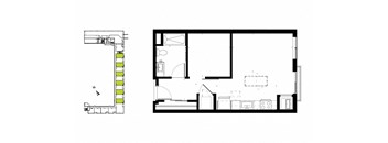 a floor plan and a elevation of a house