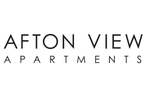 A font logo for Afton View Apartments.