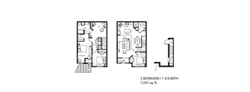 the floor plans for the two floors of the house