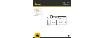 a floor plan of a unit with a bedroom and a bathroom