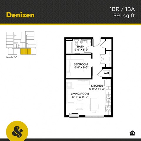 a floor plan of a home with a bedroom and a living room