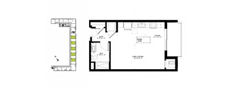 the floor plan of the apartment