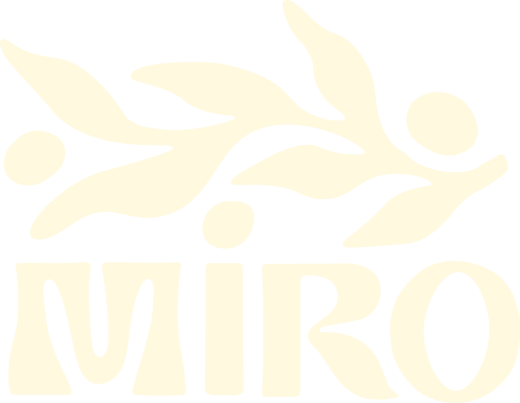 A logo with the word "MIRO" and a stylized human figure.