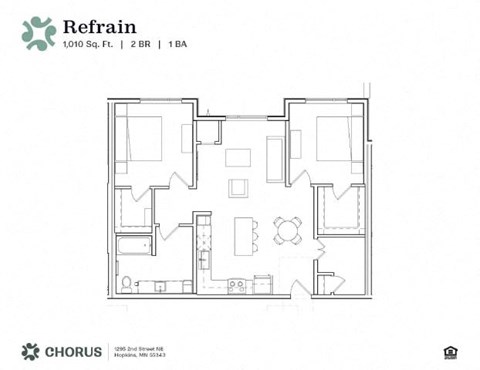 a floor plan of a house with furniture in it