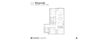 a floor plan of rhapsody condo