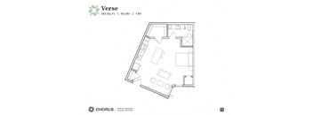 a floor plan of a bedroom apartment