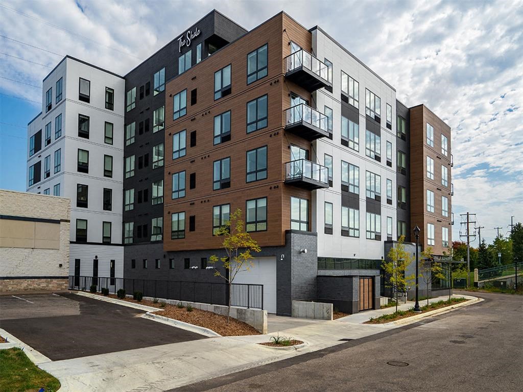 Front of the Shale apartment building