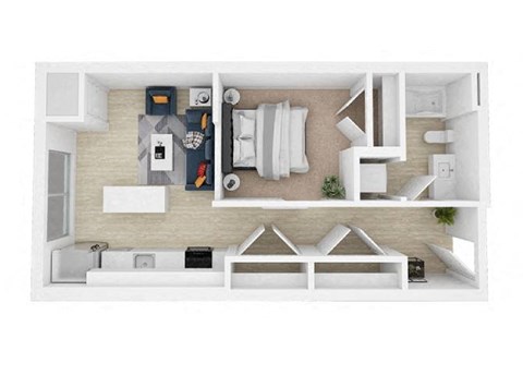 a1 split bedroom floor plan  1 bedroom with 2 baths