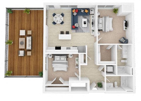 a 1 bedroom floor plan with a bathroom and a balcony
