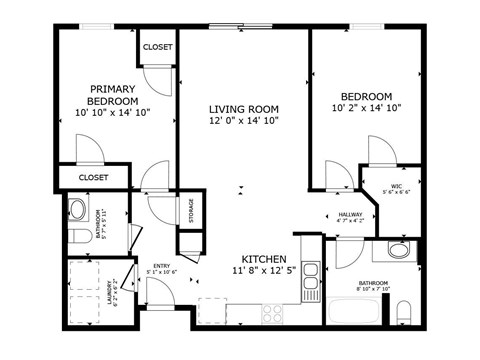 A black and white image of a house floor plan.