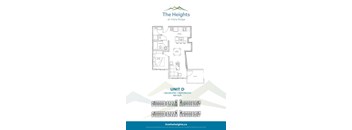 A floor plan for a unit at The Heights at Vista Ridge.