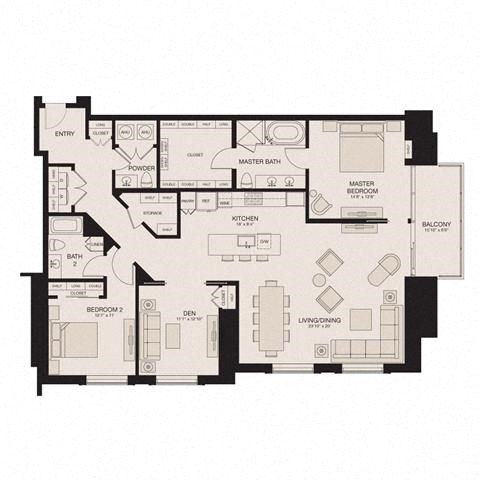 a black and white floor plan of a building