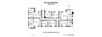 a floor plan of a building with many rooms