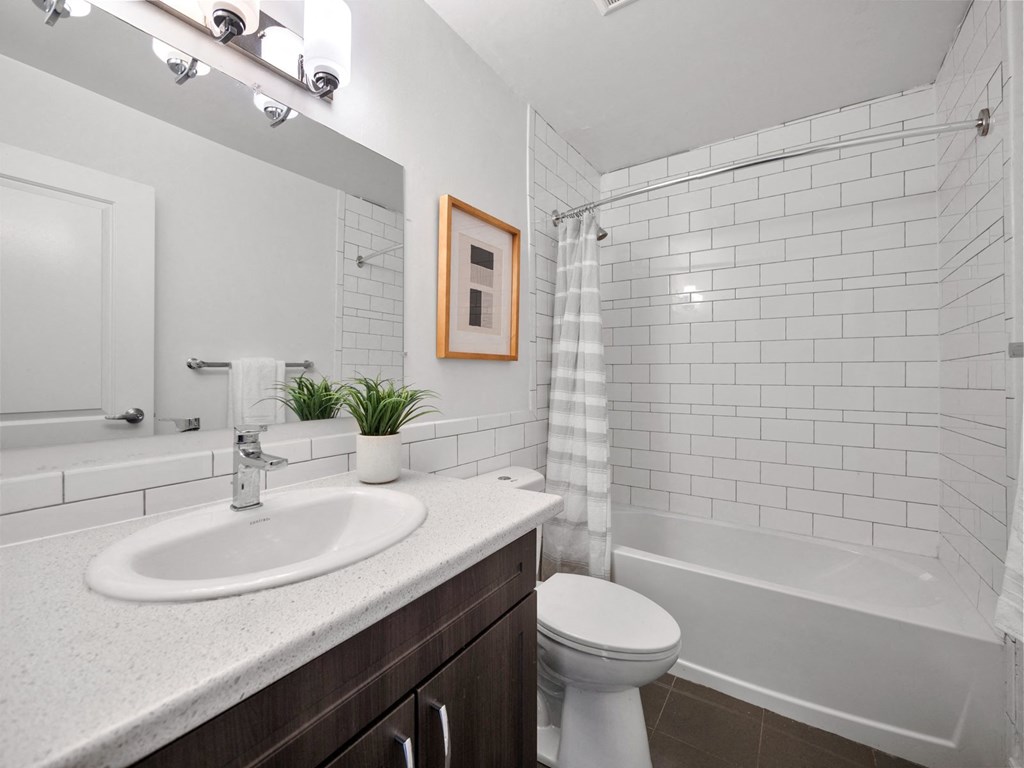 our apartments offer a bathroom with a tub