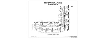 a floor plan of a building with many rooms