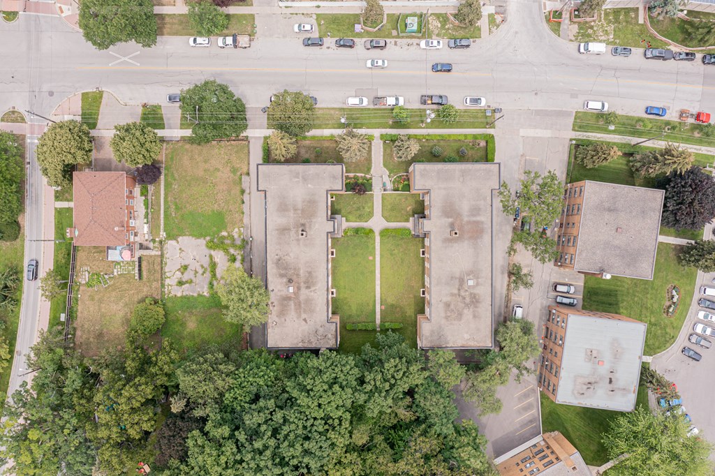 arial view of the building