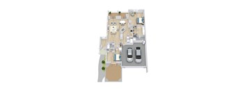 bedroom floor plan an in 3d