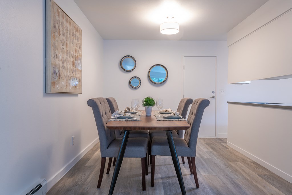 the dining area at the chichester show home