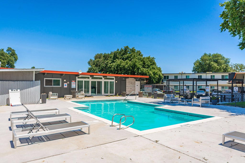 our apartments showcase an unique swimming pool