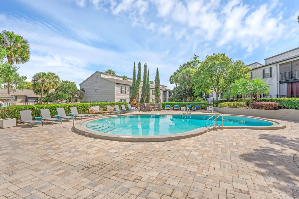 the swimming pool at the preserve at polo apartments fl