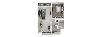 a 2132 sq ft floor plan  1 bedroom